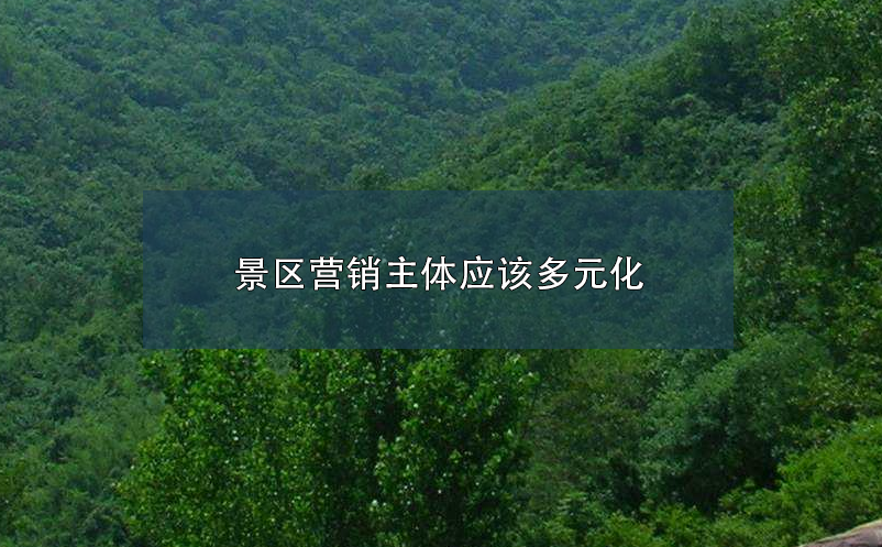 景區(qū)營(yíng)銷(xiāo)主體應(yīng)該多元化