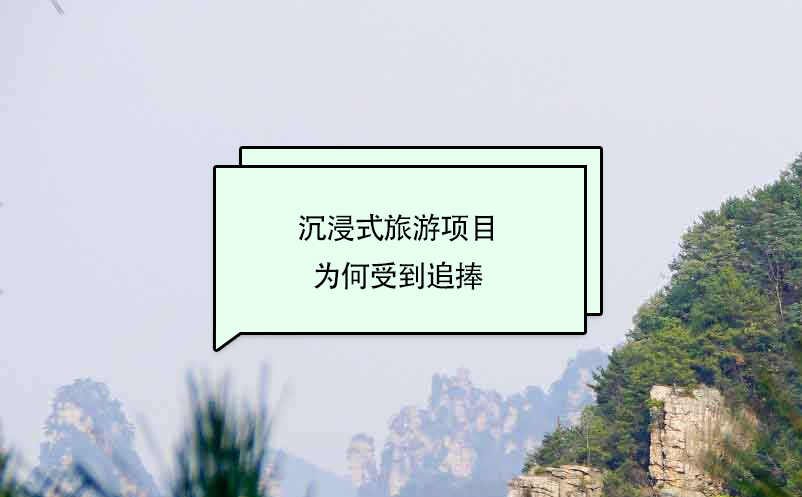 沉浸式旅游項(xiàng)目為何受到追捧