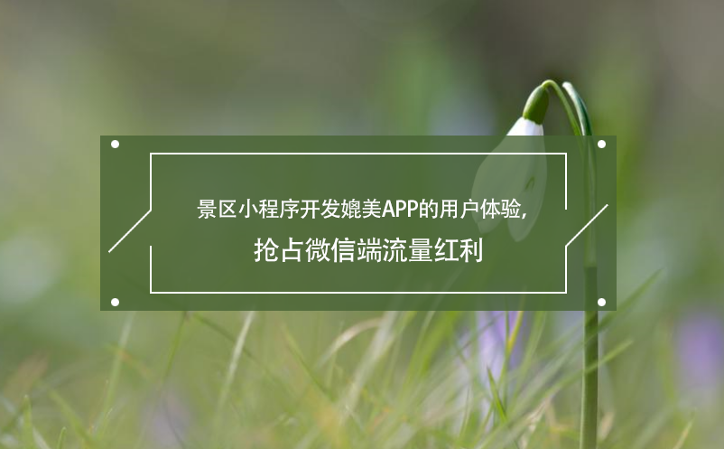 景區(qū)小程序開發(fā)媲美APP的用戶體驗，搶占微信端流量紅利