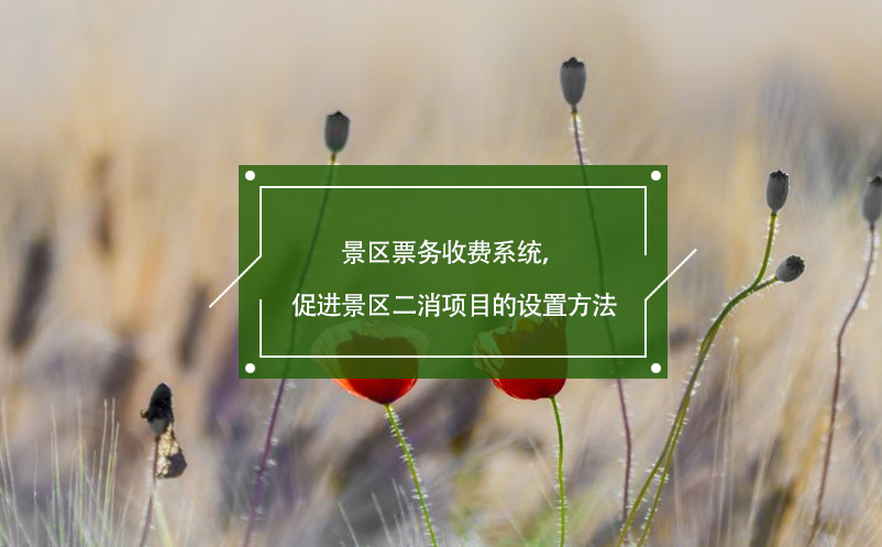 景區(qū)票務(wù)收費(fèi)系統(tǒng)，促進(jìn)景區(qū)二消項(xiàng)目的設(shè)置方法