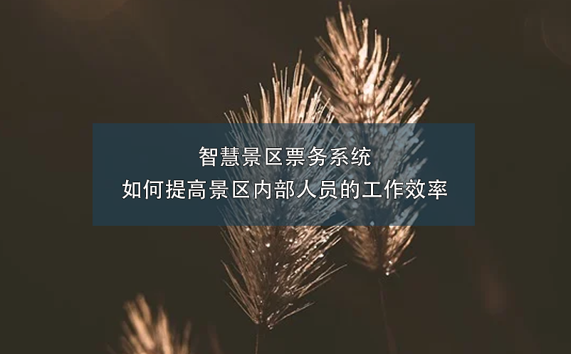 智慧景區(qū)票務系統(tǒng)如何提高景區(qū)內(nèi)部人員的工作效率