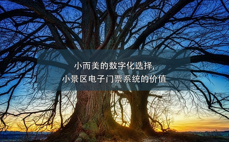 小而美的數(shù)字化選擇,小景區(qū)電子門票系統(tǒng)的價(jià)值